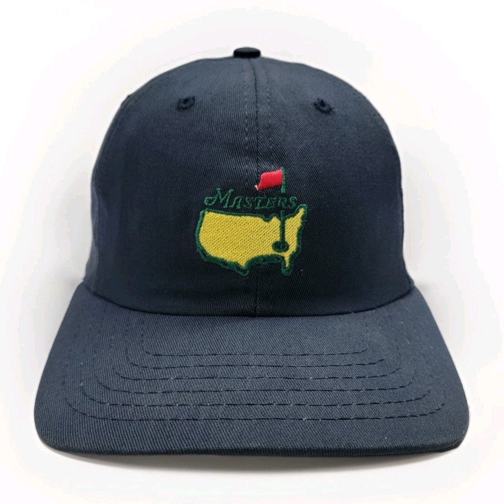 Vintage Masters American Needle Hat Unstructered Golf Strapback Snap Cap Black